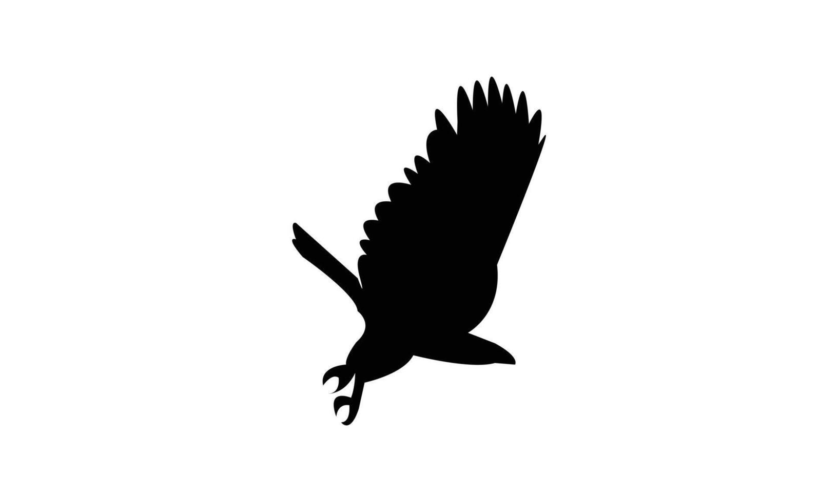Flying African goshawk bird black Silhouette Design vector