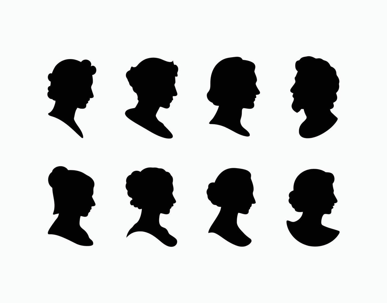 Modern Cameo Silhouette Template vector