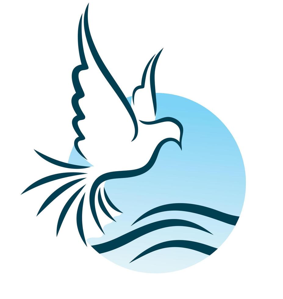 A logo with the pigeon. vector