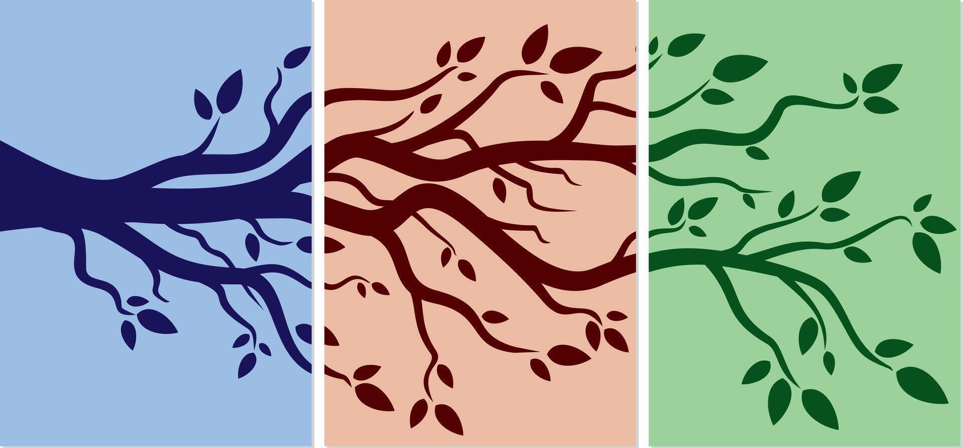 The color branch of tree. vector