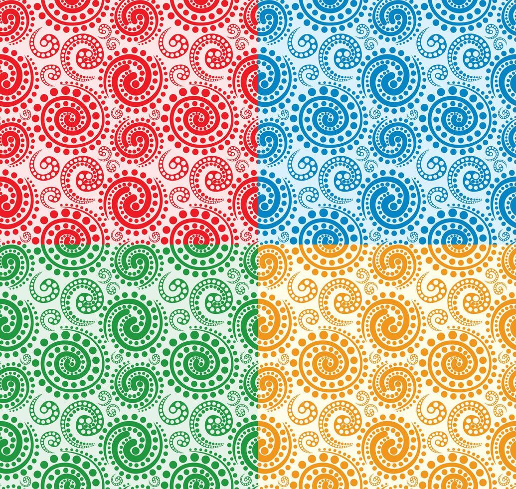 Set seamless backgrounds with pattern. vector