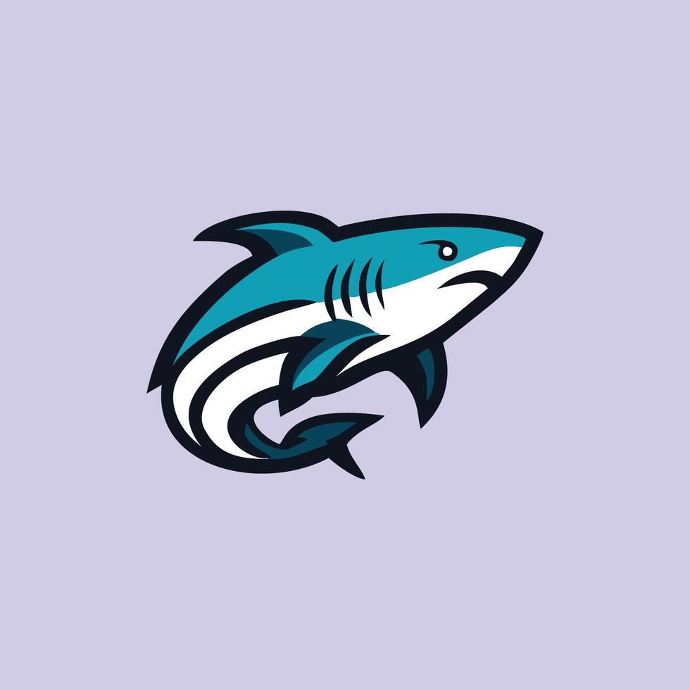 Shark sea design art illustration vector