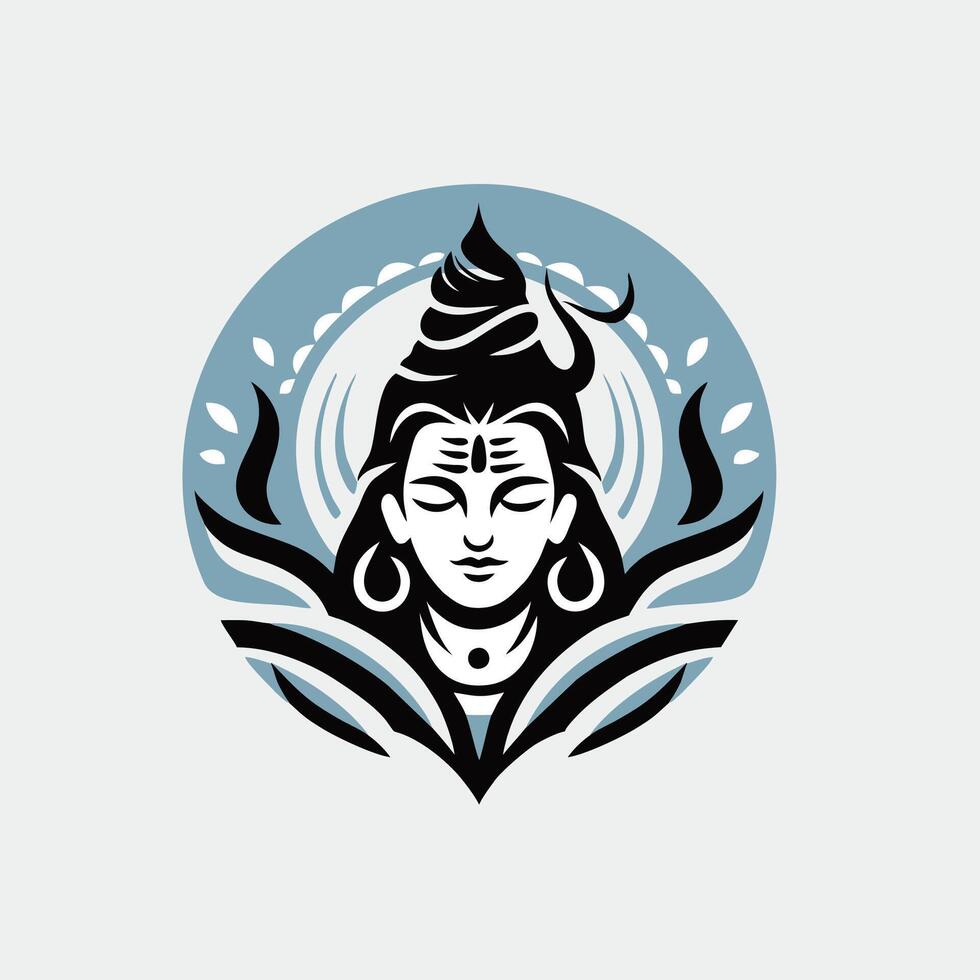 Shiva shivaratri shiv logo design art illustration vector