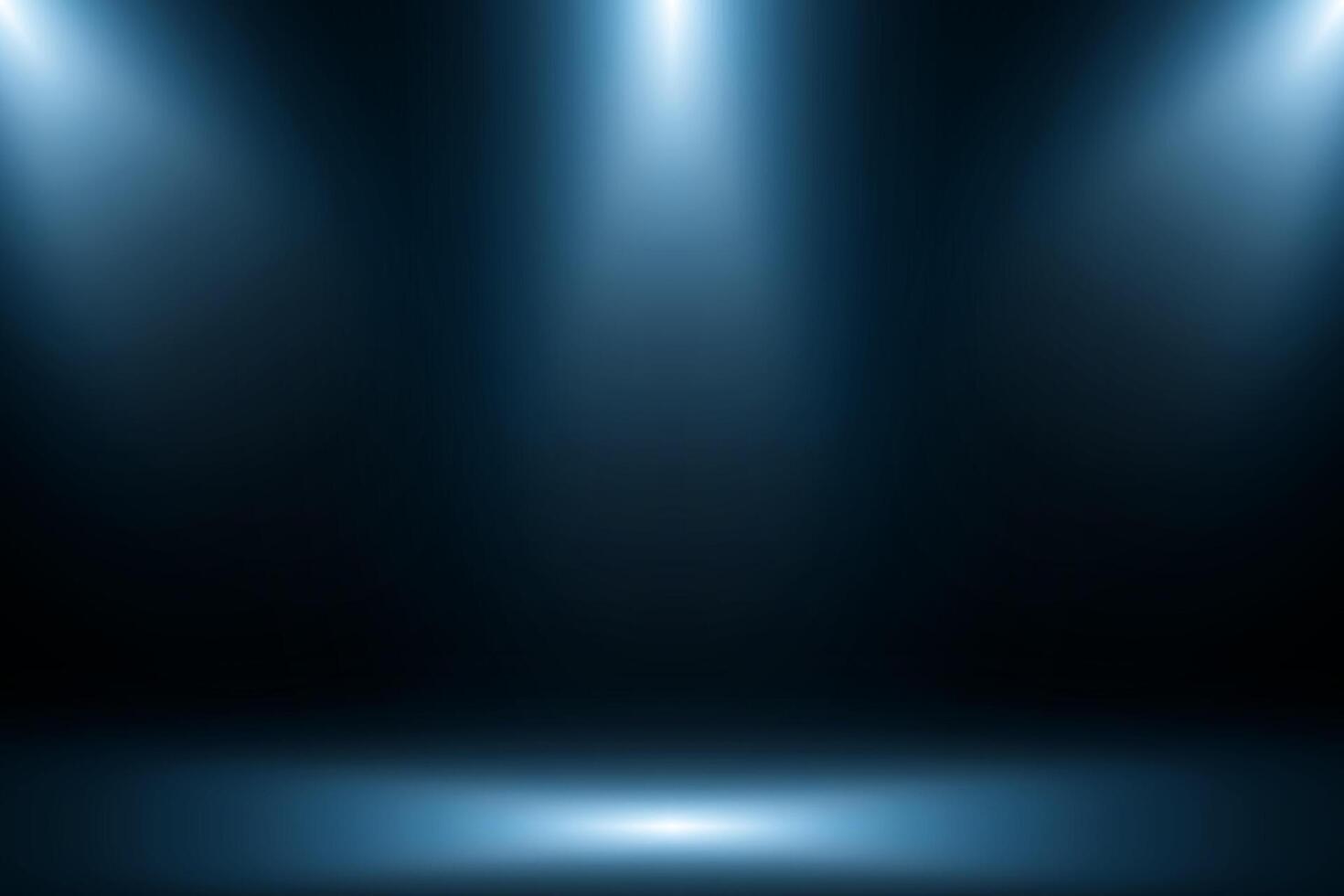 blue lighting position design concept background illustration. creative 3 point set light positions in studio for photography and videography business vector