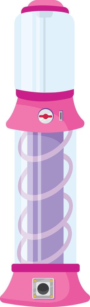 Pink and Purple Spiral Candy Vending Machine vector