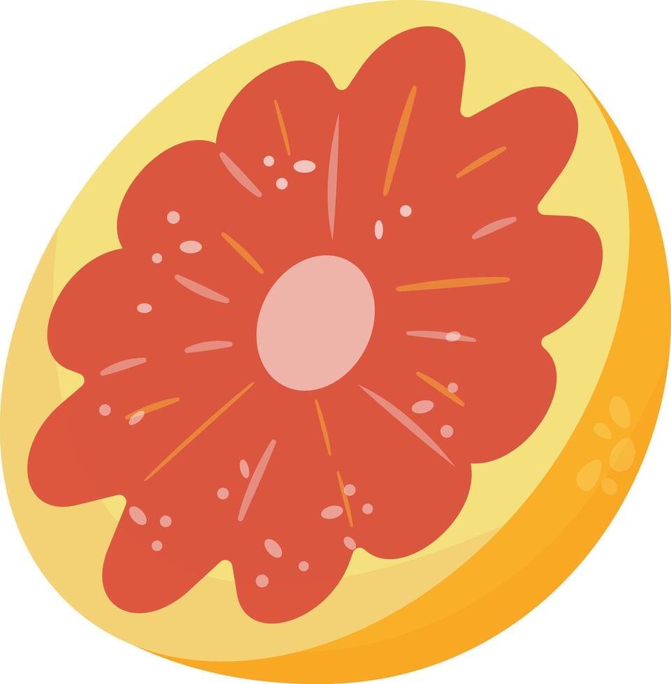 Fruit Jam Graphic Illustration Half Pomegranate vector