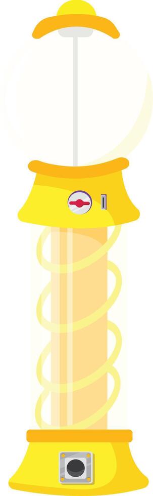 Yellow Spiral Gumball Machine vector