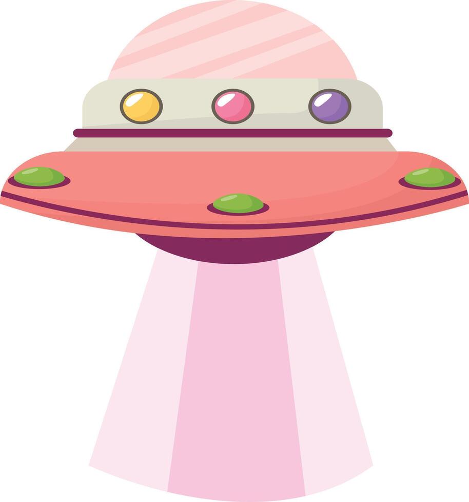 Pink Saucer with Multiple Windows and Beam vector
