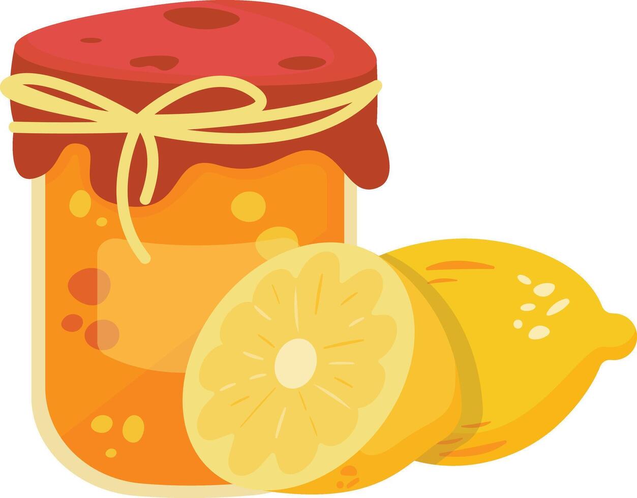 Fruit Jam Graphic Illustration Lemon Jam vector