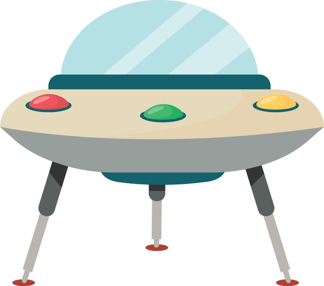 Futuristic Saucer Shaped Spaceship vector