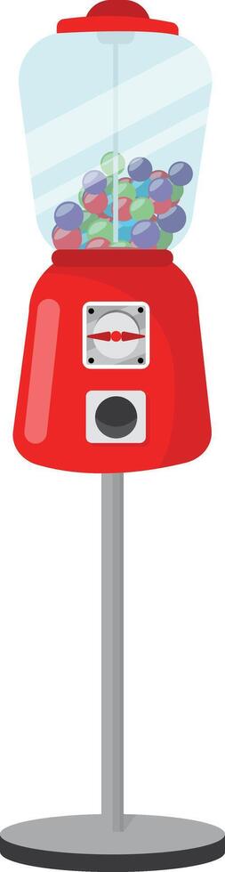Red Retro Bubblegum Dispenser vector
