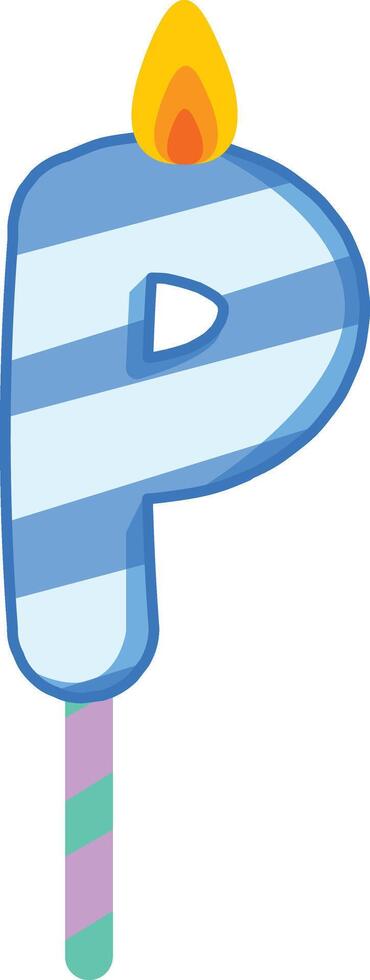Birthday Candle Letter P vector