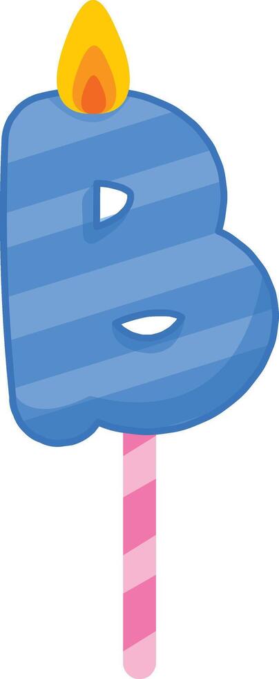 Birthday Candle Letter B vector