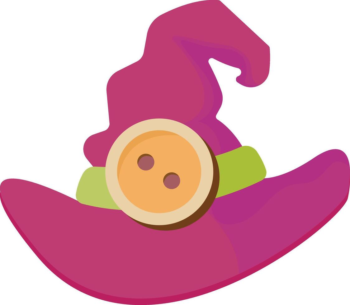 Magenta Witch Hat with Spiral Trinket vector