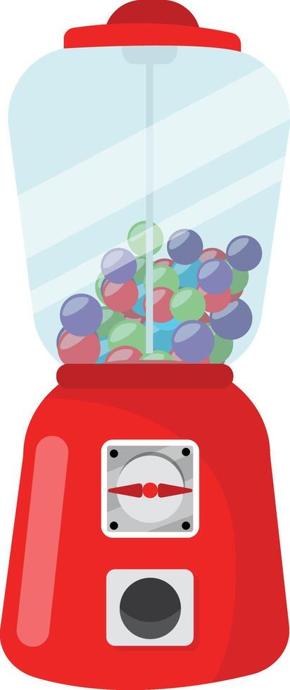 Red Coin Operated Bubblegum Dispenser vector