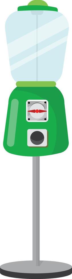 Green Gumball Machine with Stand vector