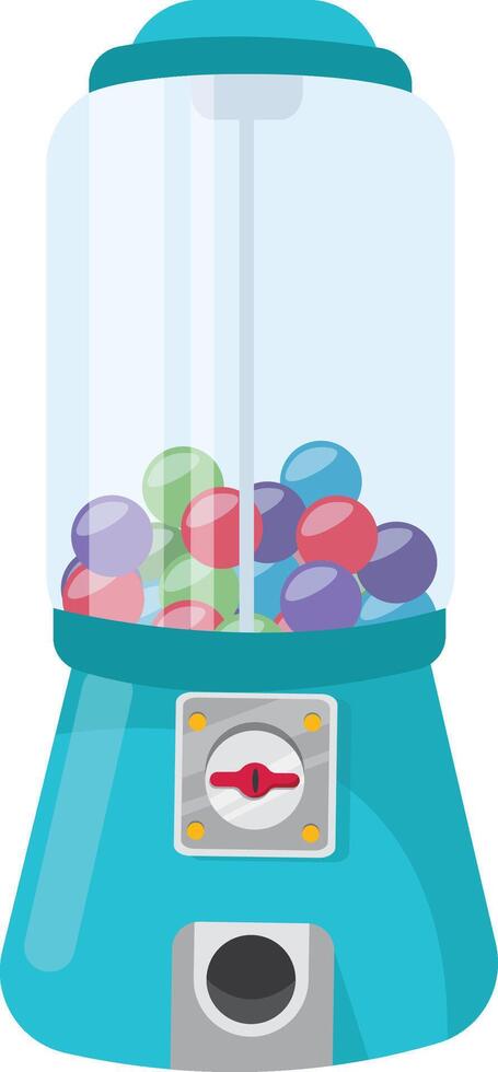 Mini Gumball Dispenser with Colorful Candies vector