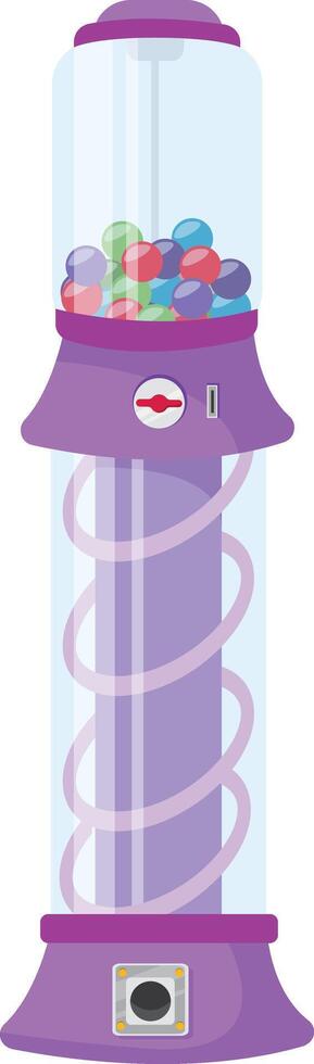 Purple Gumball Machine with Spiral Design vector