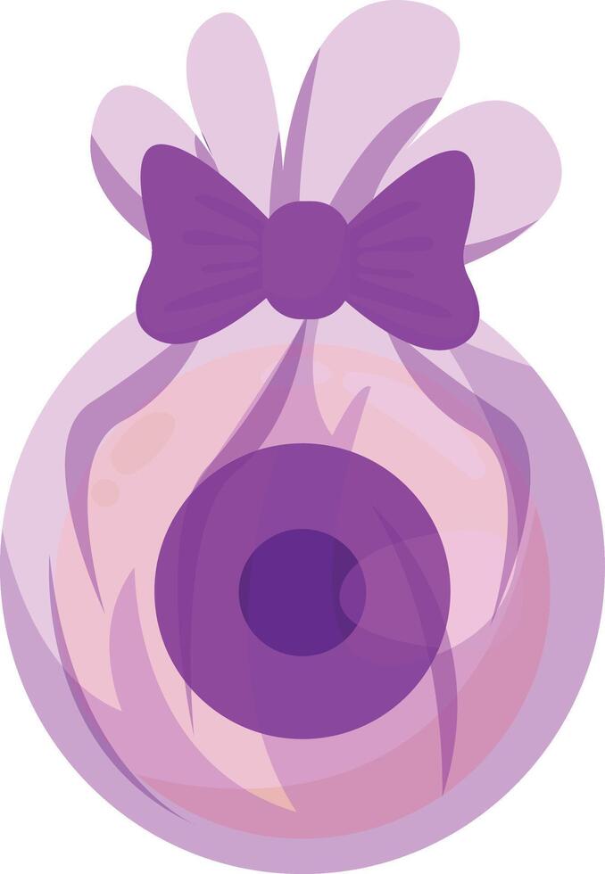 Purple Eyeball Candy with Bow vector