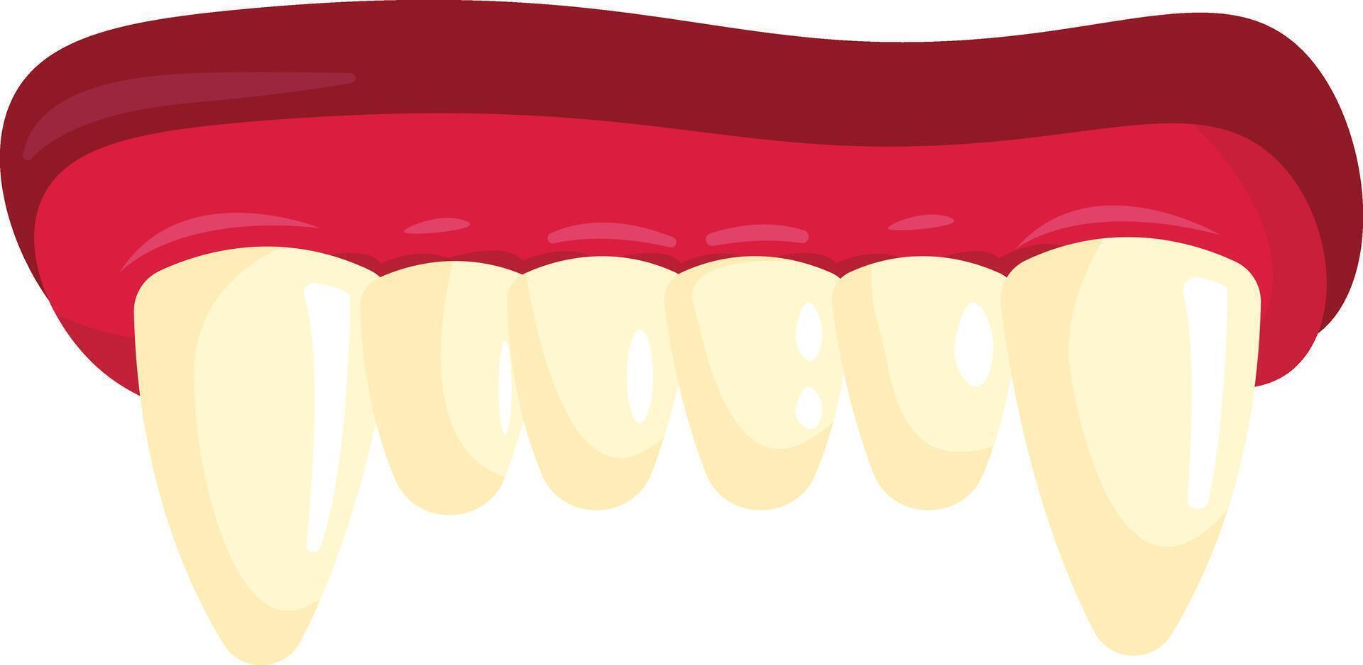 Spooky Vampire Teeth Candy vector