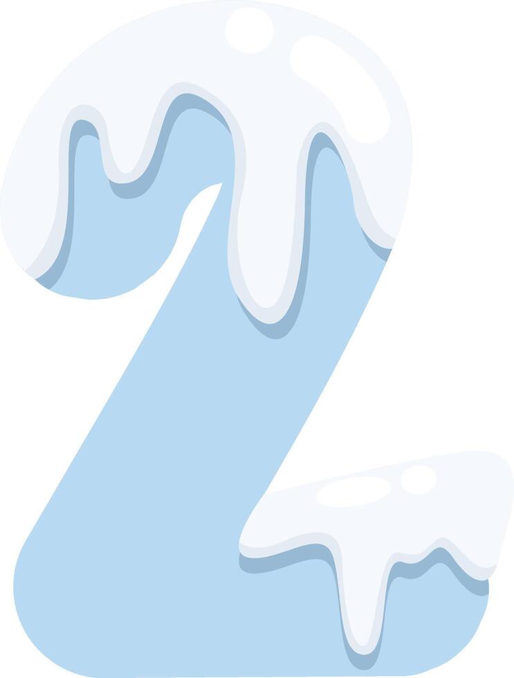 Frozen Icy Number 2 vector