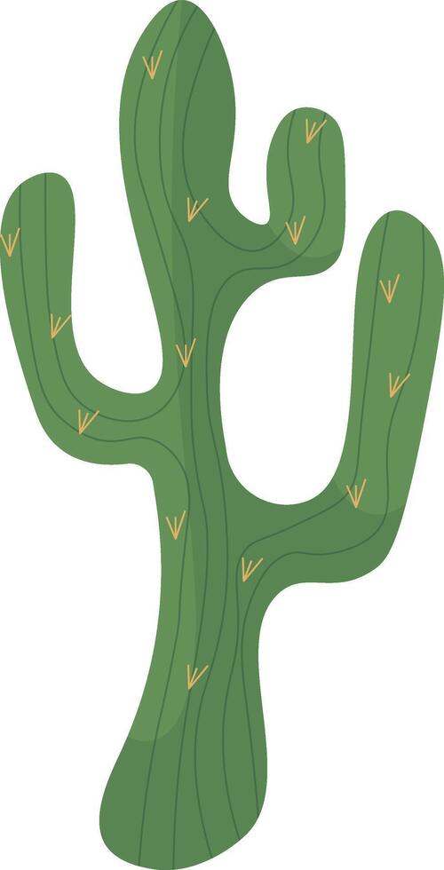 Tall Classic Cactus vector