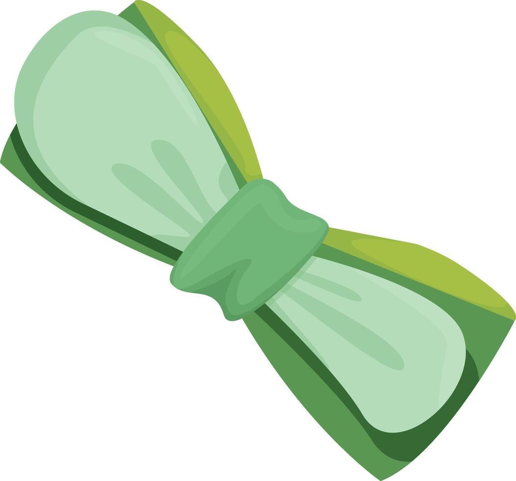Green Soft Decorative Bow vector