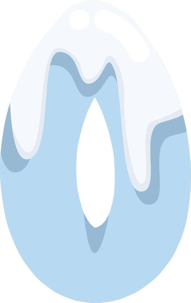 Frozen Icy Number 0 vector