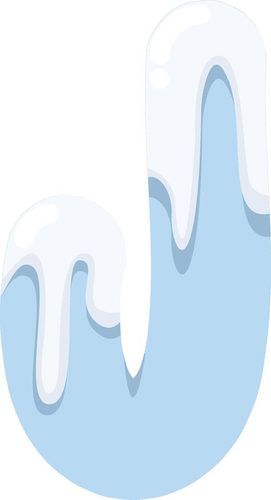 Frozen Icy Letter J vector