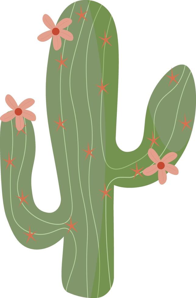 Green Wild Cactus vector