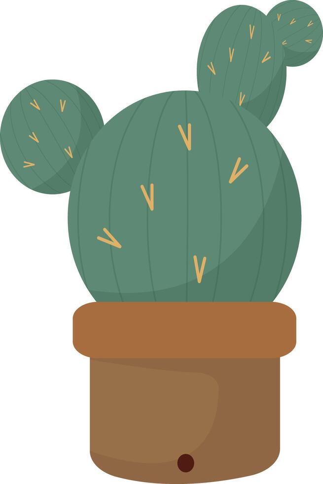 Cute Potted Mini Cactus vector