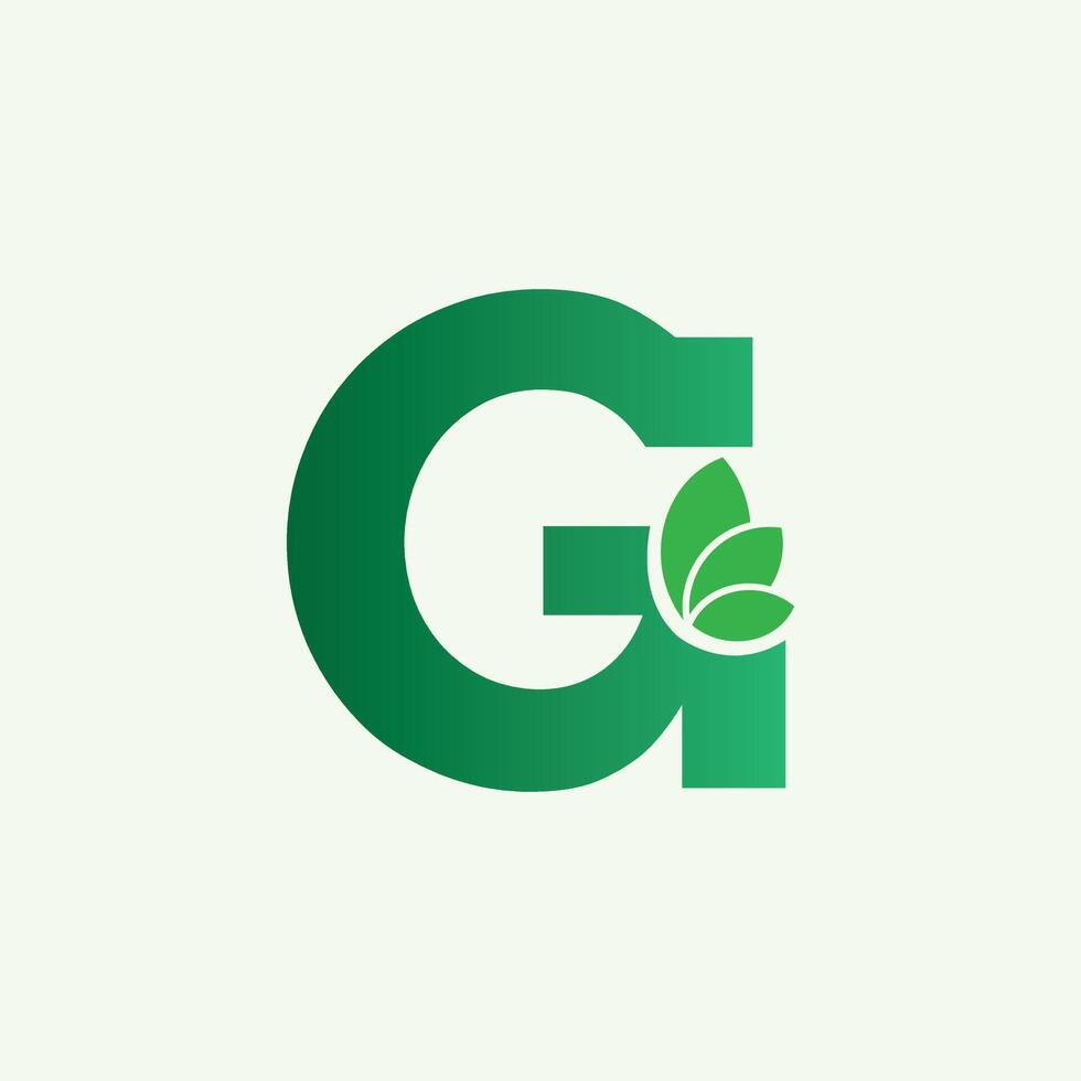 Nature's G Typography agriculture Farming Logo Design vector