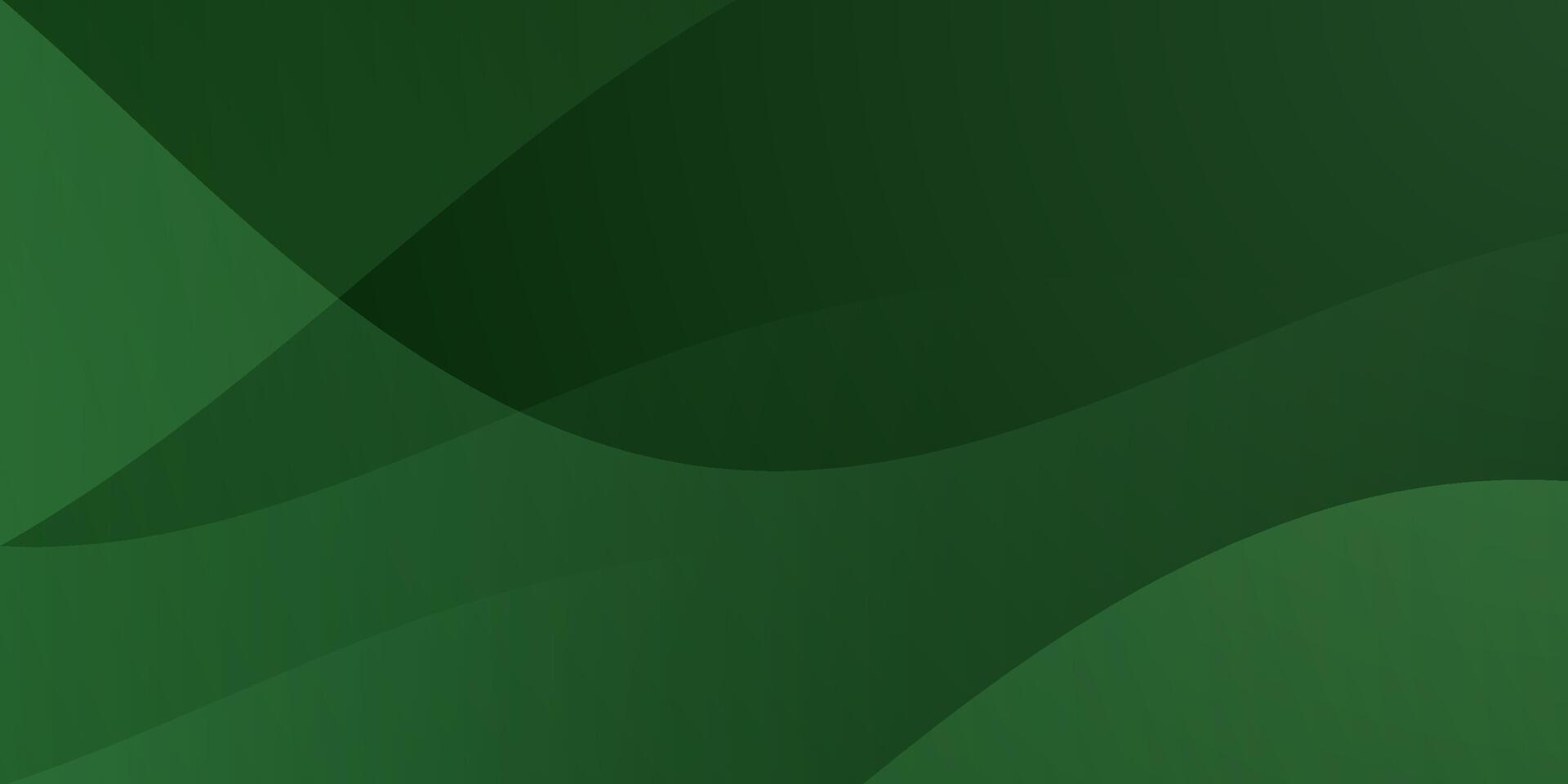 Abstract green 3D background. Wave shapes simple pattern. Modern background design vector