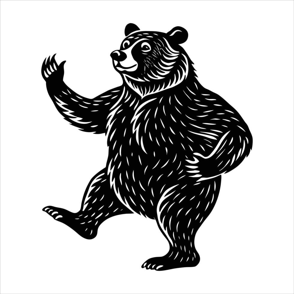 Standing bear Royalty vector