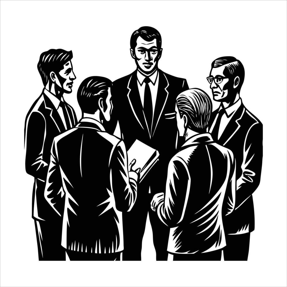 Group Business People Standing vector