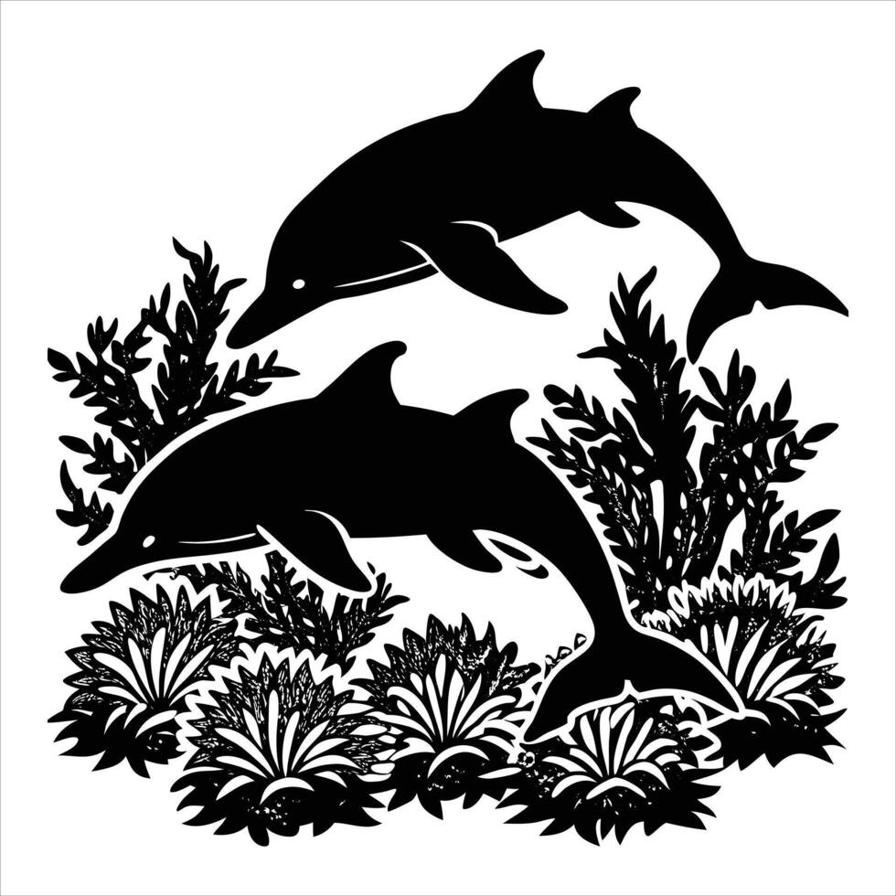 Dolphin Fish Silhouette vector