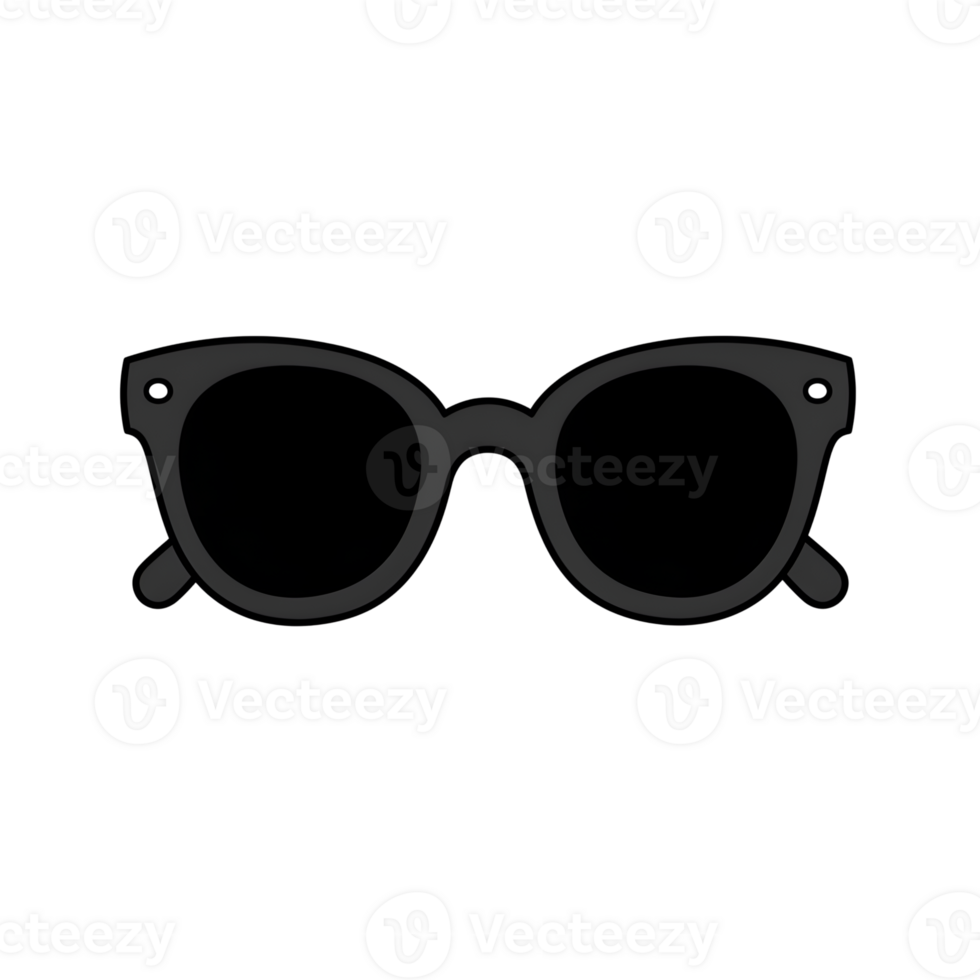 Simple Elegant Round Eyeglasses Fashionable Design Modern Style Classic Glasses dark grey icon retro png