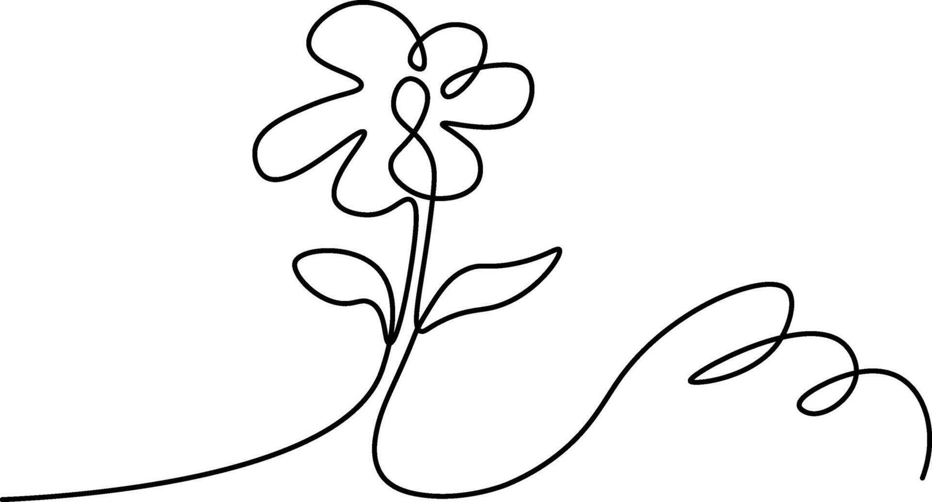 doodle endless flower vector