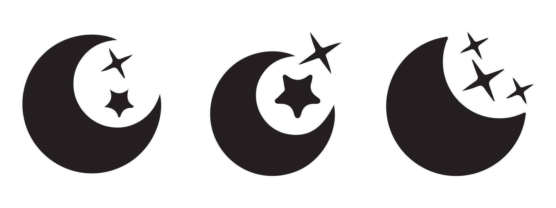 Sun moon icon illustration eps 10 vector