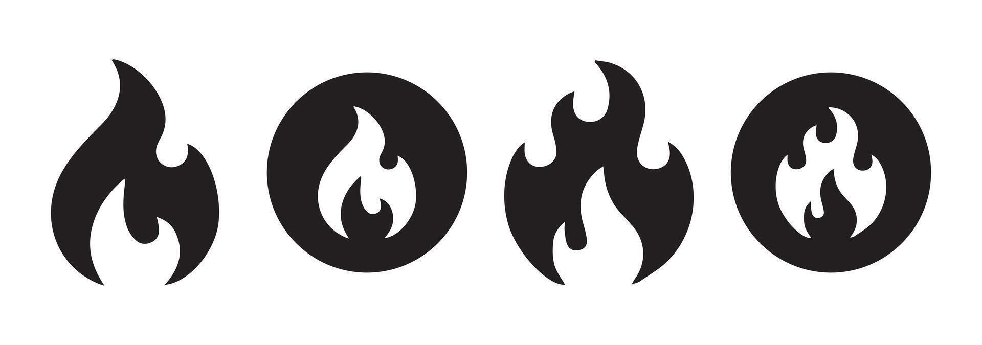 Concept flame, fire, icon vector