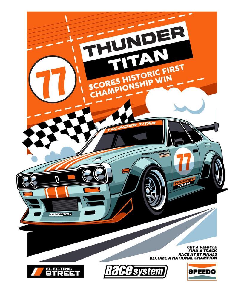 Thunder Titan Racing Team Design vector