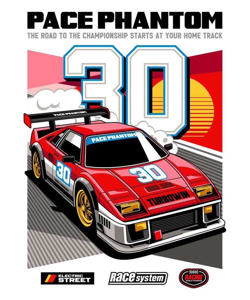 Pace Phantom Racing Team Design vector