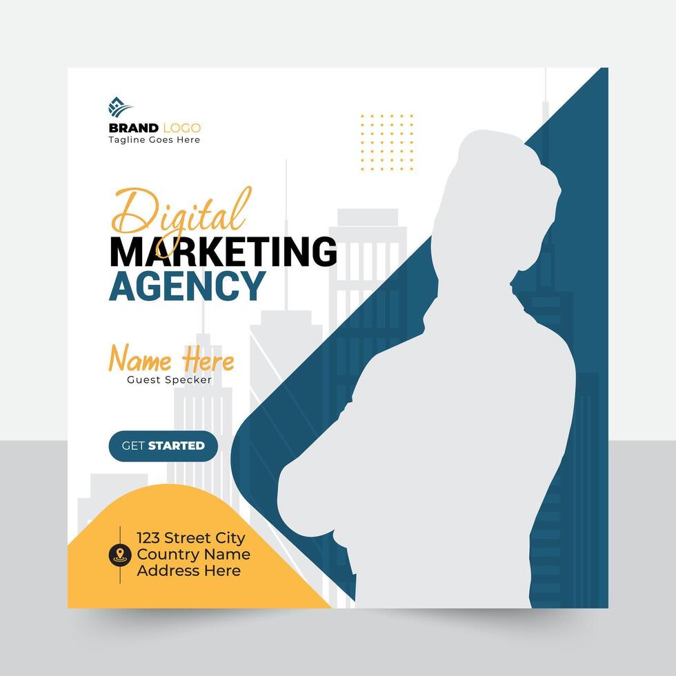 digital marketing agency banner template design. vector