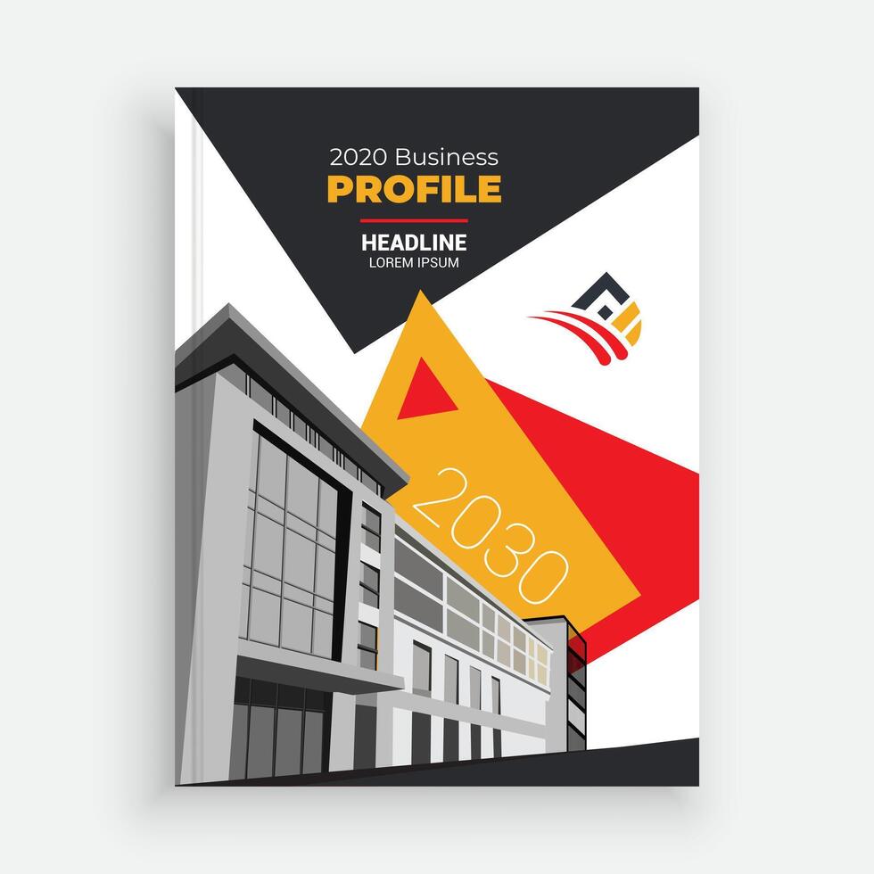 2020 business profile brochure template vector