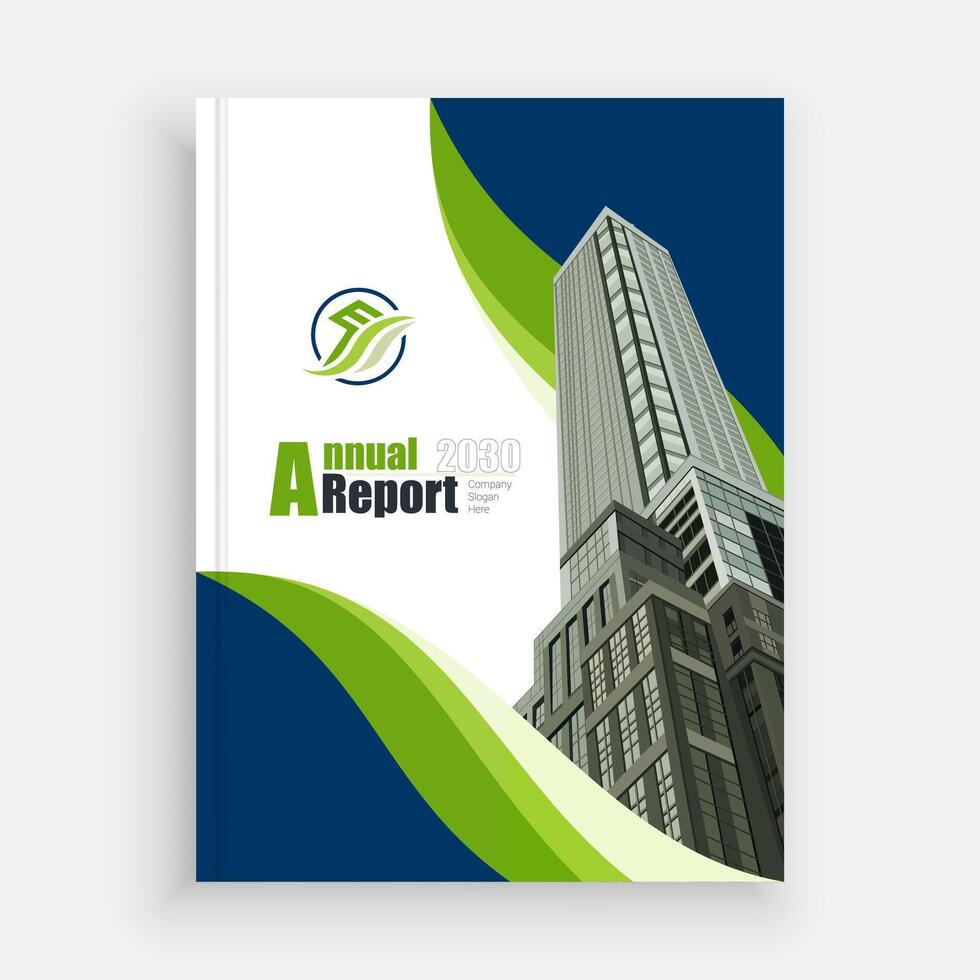 a brochure with a building in the background vector