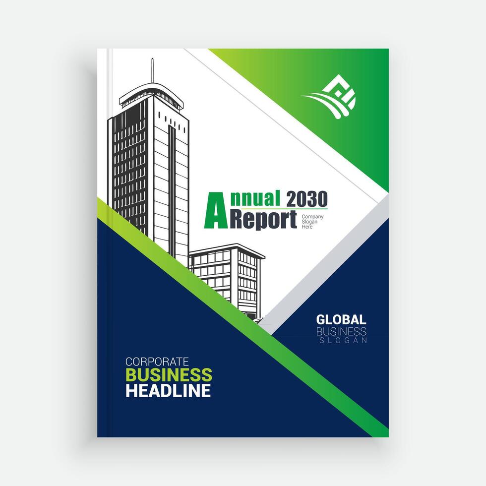 A Business cover Template with a building vector