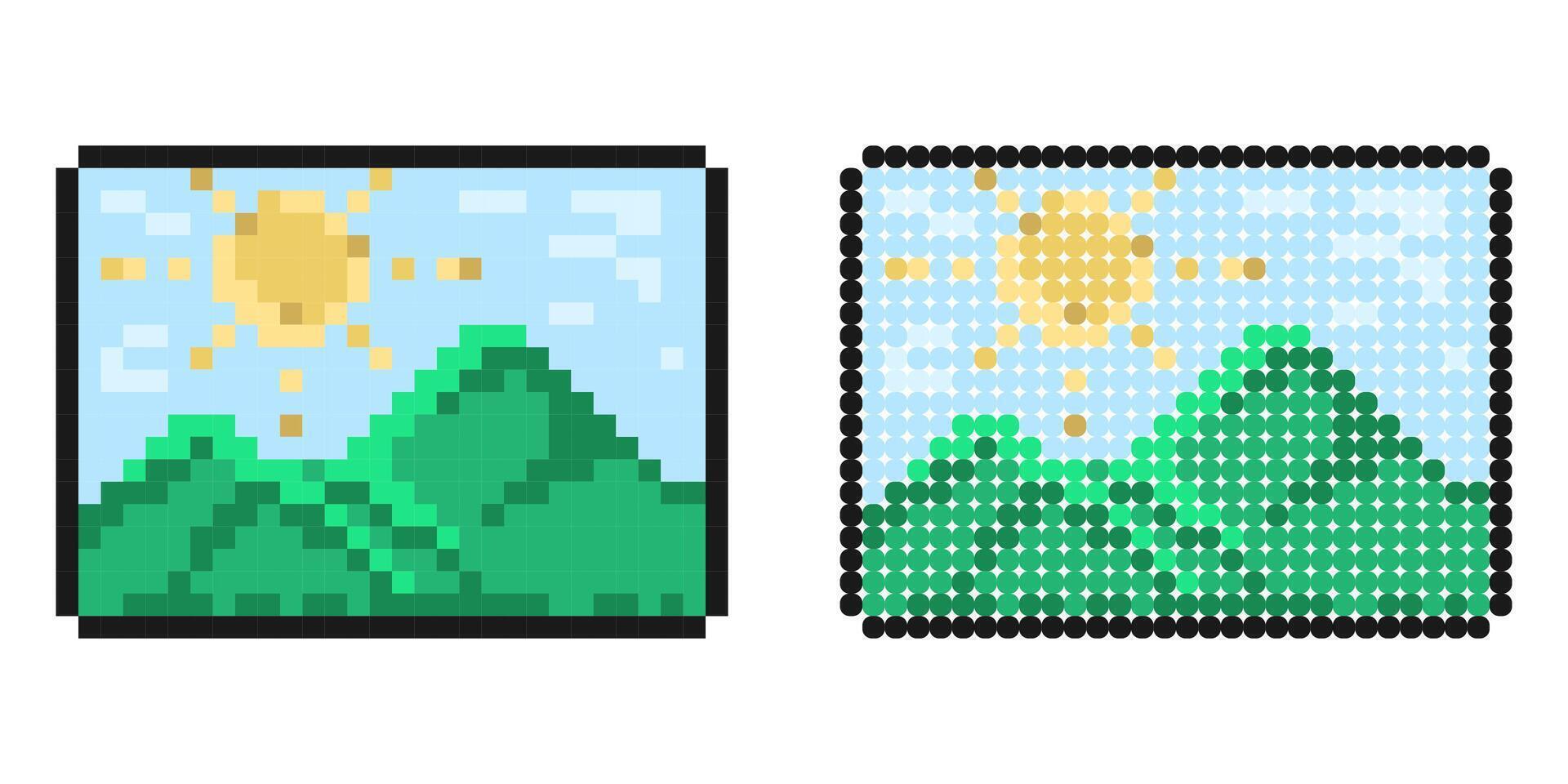 Pixel icon. Image of snapshot. Photos for memory from travel. World Photography Day August 19th. Simple retro game image isolated on white background vector