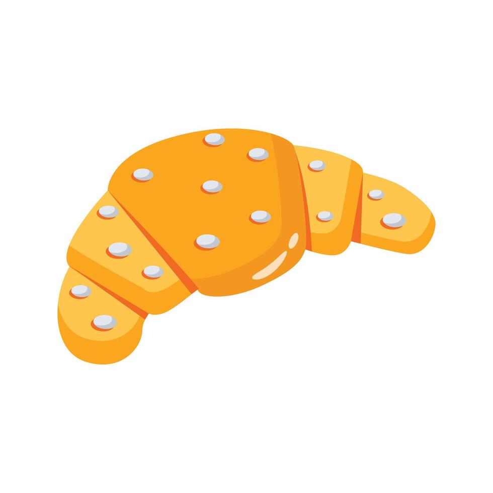 Get this handy 3d icon of croissant roll vector