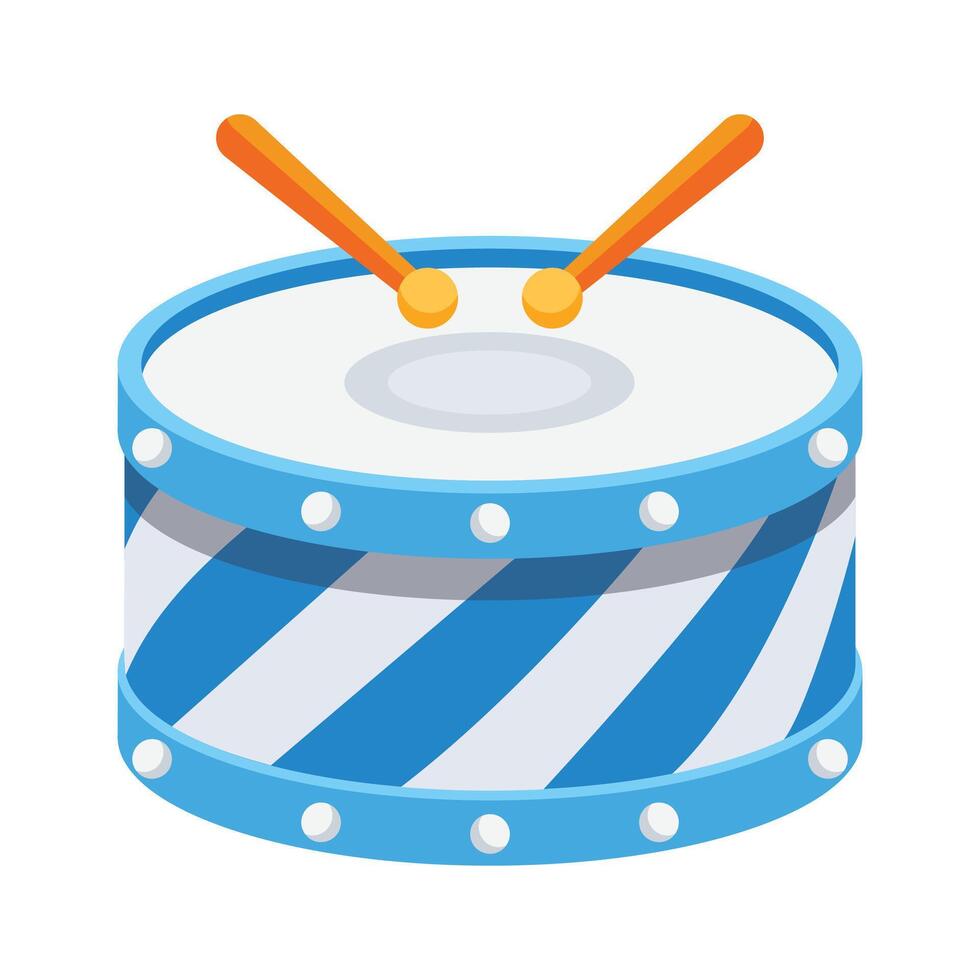 Check this 3d style icon of drum music vector
