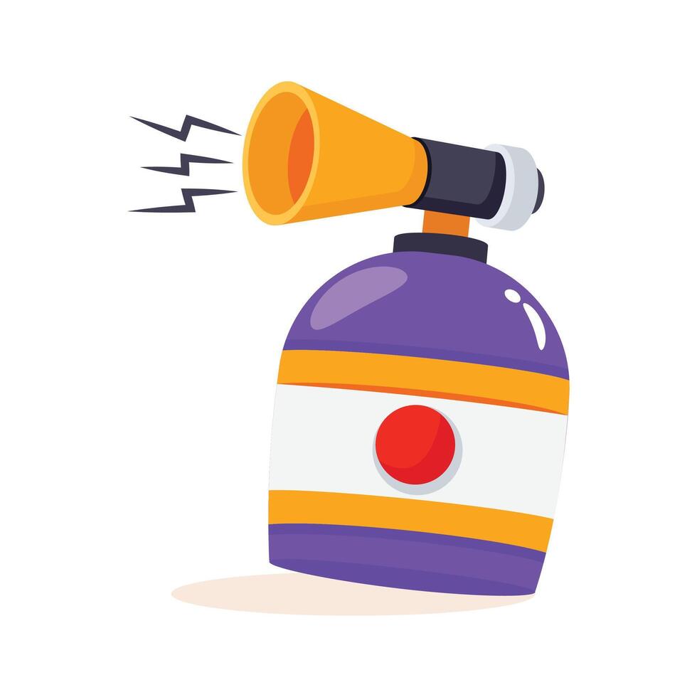 A handy 3d style icon of air horn making noise vector